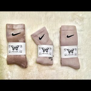 Tye dye hand made tye dye Nike socks